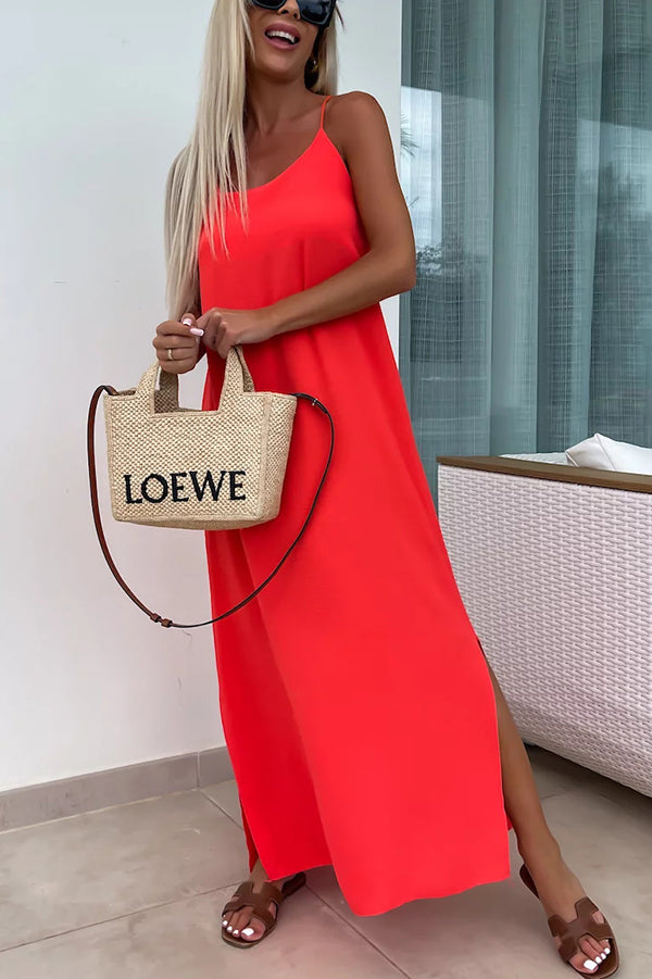 Myriam | Maxi Dress Solid Backless with Straps