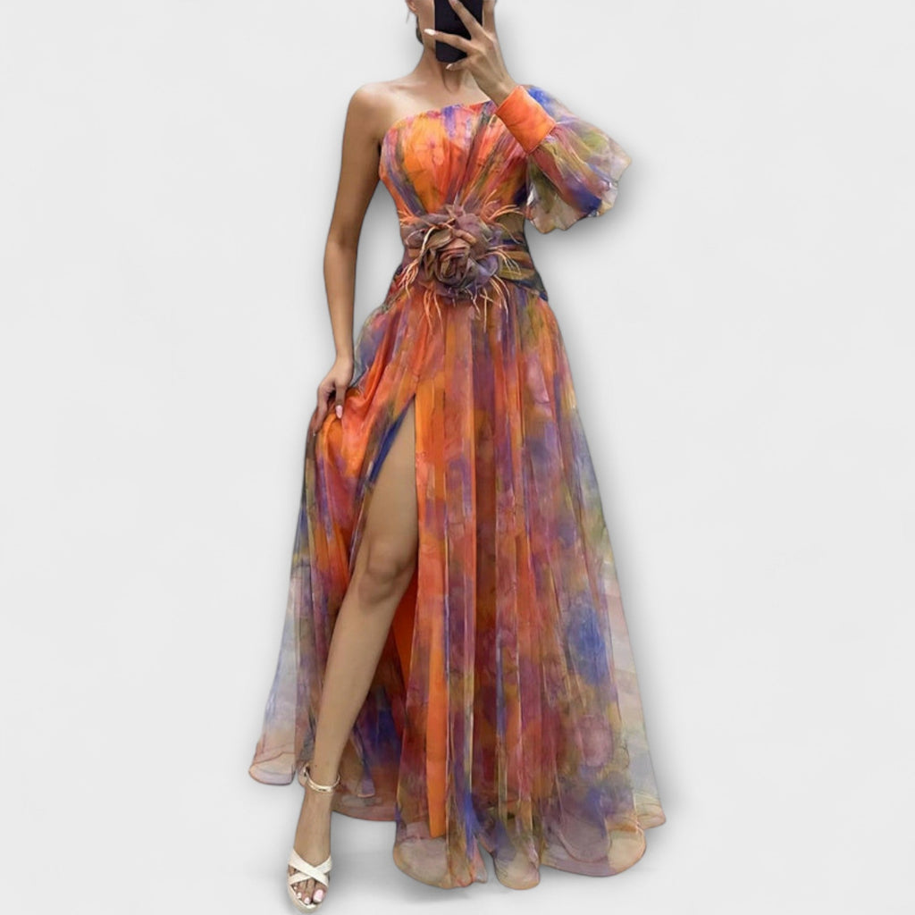 Mandy | Asymmetric Amelie Maxi Dress - Novaesta