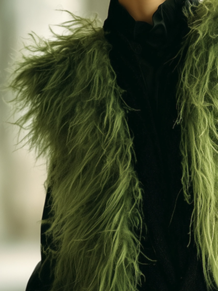 Olive Luxe | Faux fur vest - Novaesta