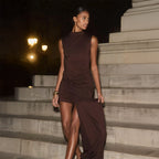 Delara | Ruched Asymmetrical Dress