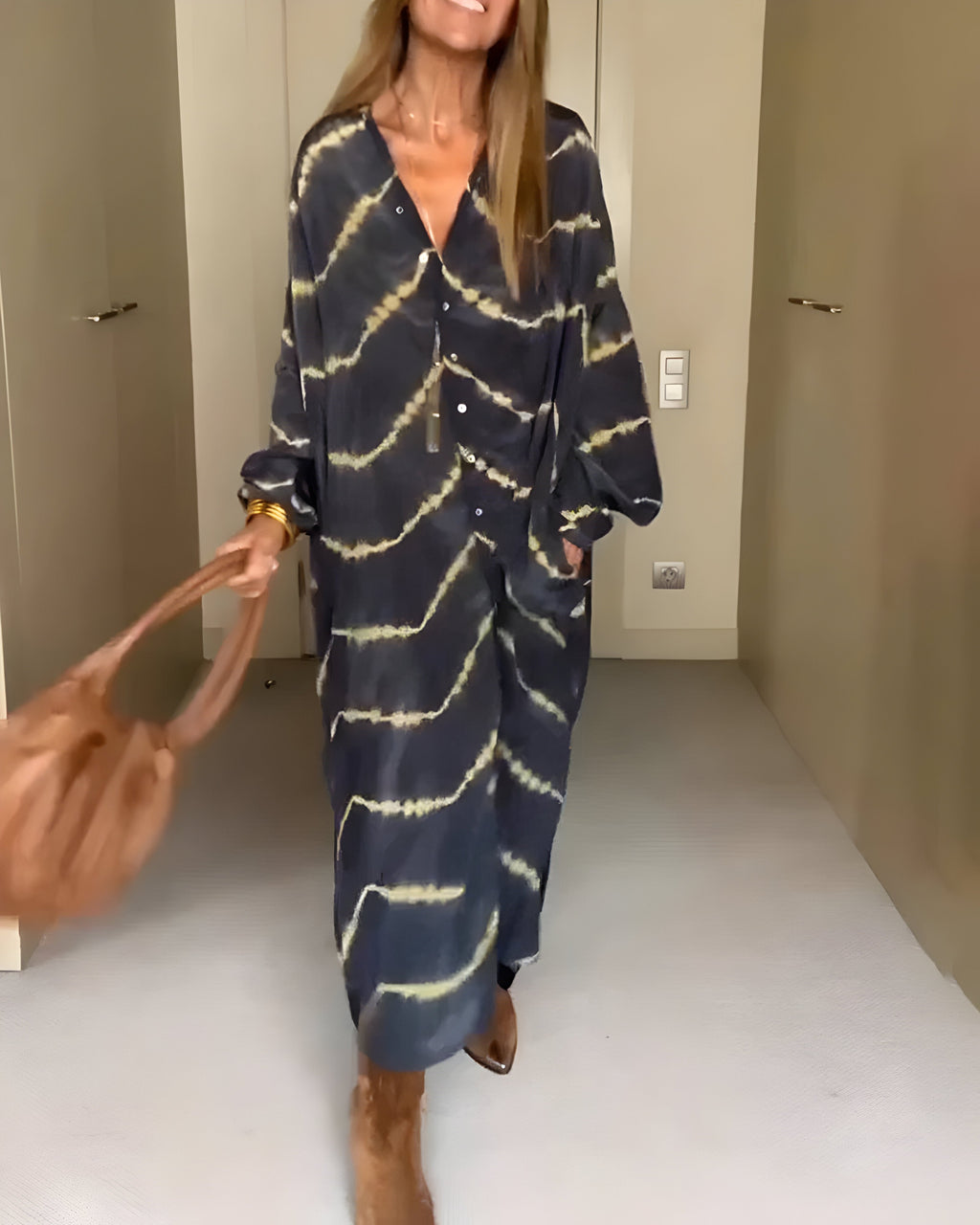 Merry | Striped Bohemian Maxi Dress - Novaesta