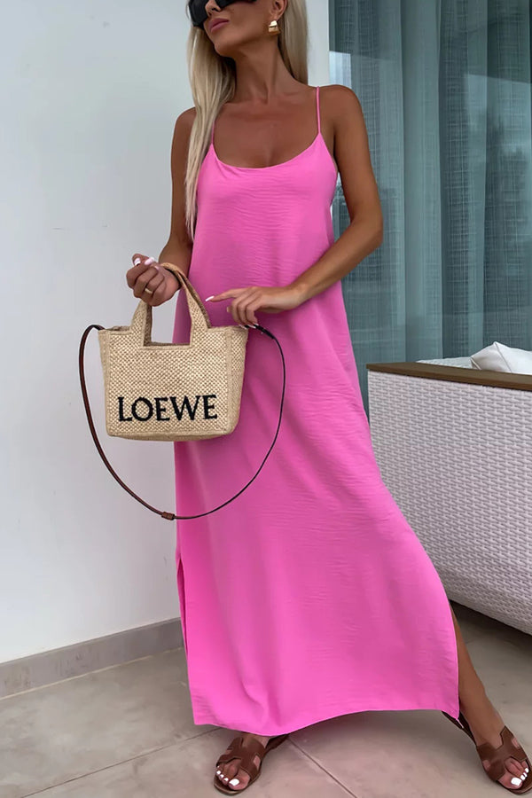 Myriam | Maxi Dress Solid Backless with Straps - Novaesta