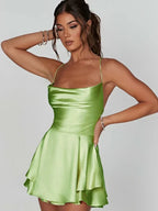 Alizée | Solid Color Backless Dress with Straps