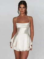 Alizée | Solid Color Backless Dress with Straps