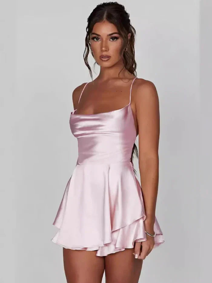 Alizée | Solid Backless Strappy Dress - Novaesta