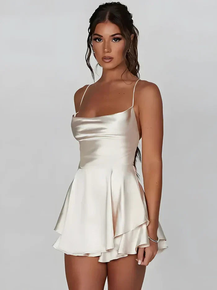 Alizée | Solid Backless Strappy Dress - Novaesta