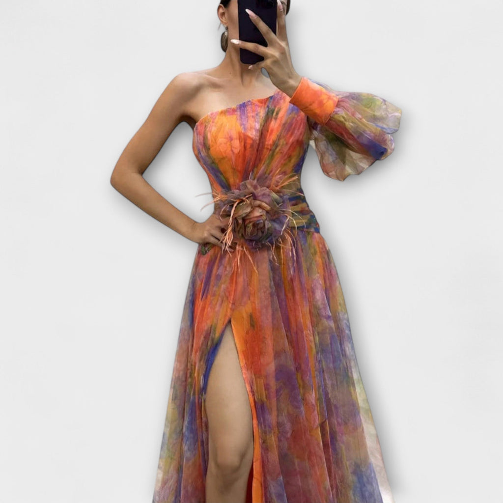 Mandy | Asymmetric Amelie Maxi Dress - Novaesta