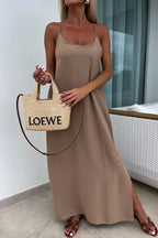 Myriam | Maxi Dress Solid Backless with Straps