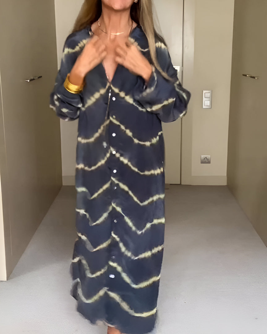 Merry | Striped Bohemian Maxi Dress - Novaesta