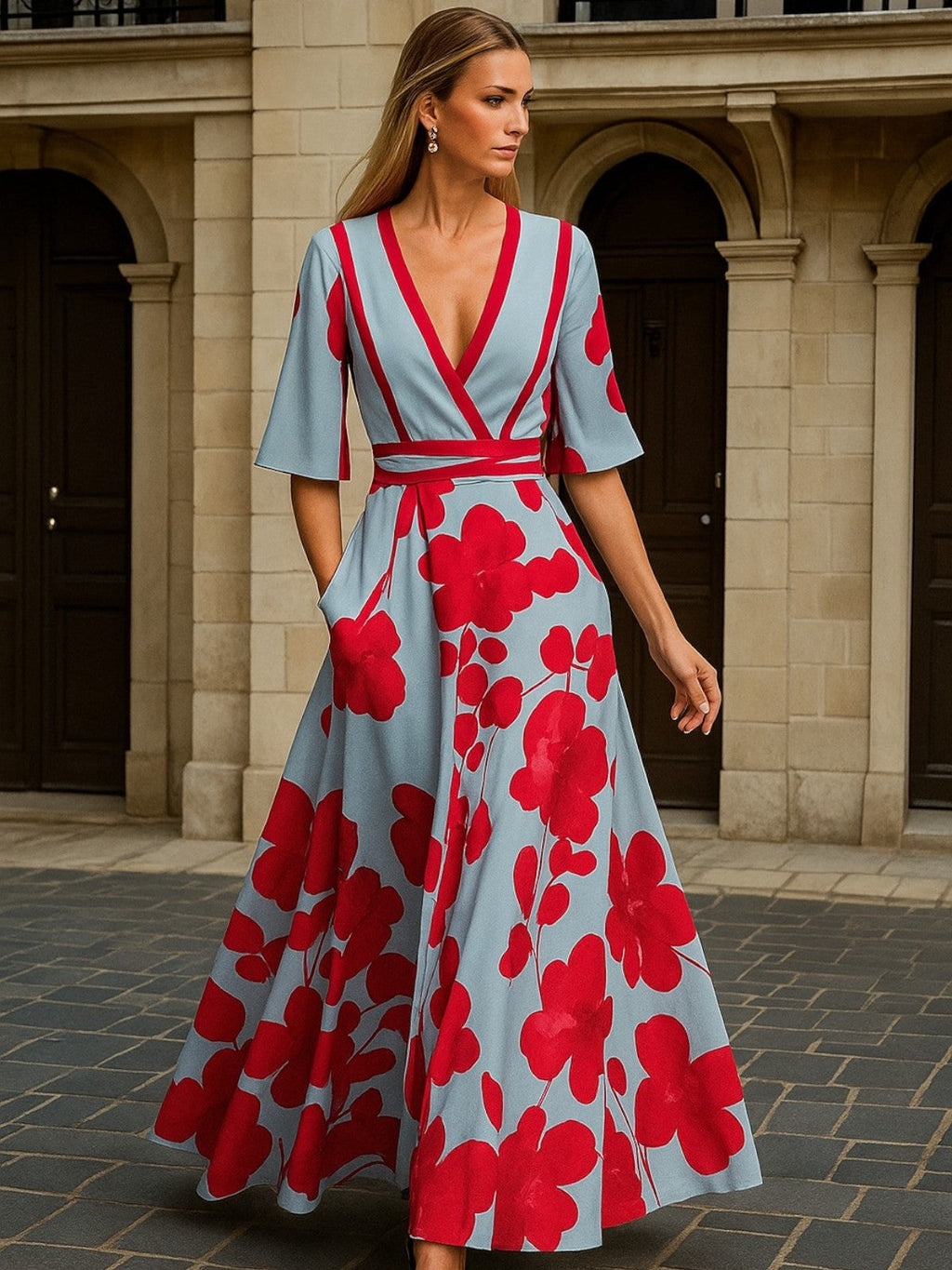 Emily | Milano design Sleeved Dress - Novaesta