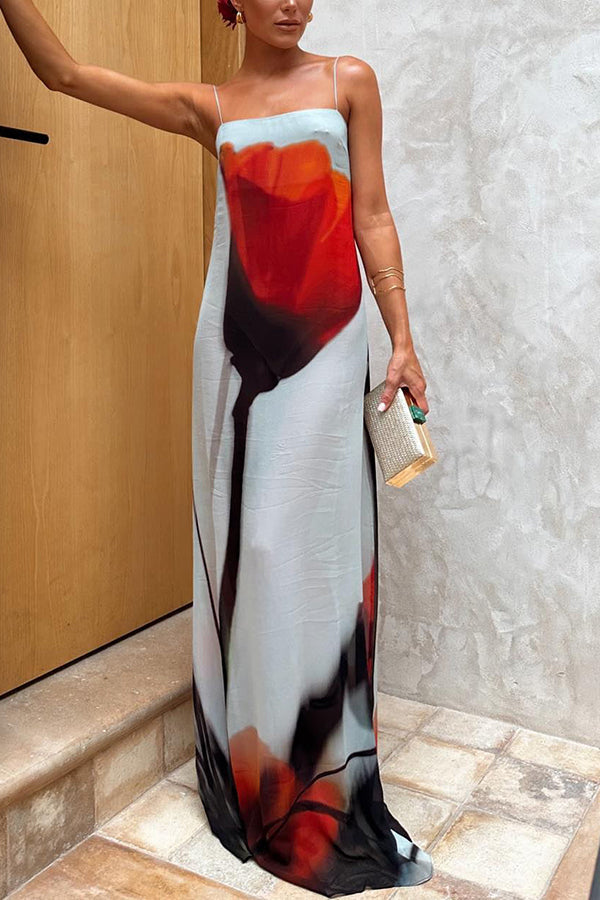 Lilou | Abstract Tulip Maxi Dress - Novaesta