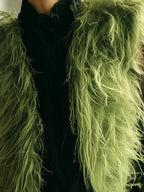 Olive Luxe | Faux fur vest
