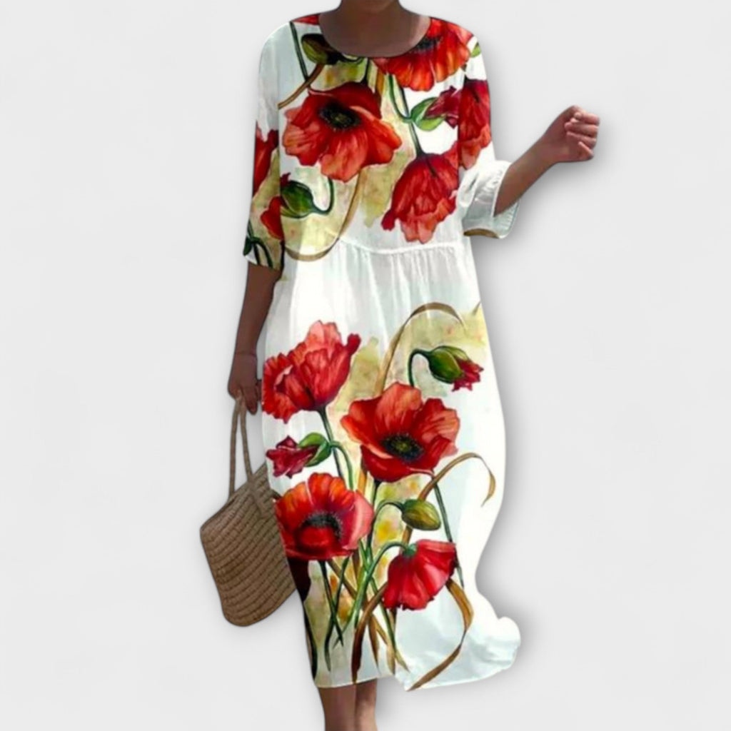 Chloe - Stylish Floral Maxi Dress - Novaesta