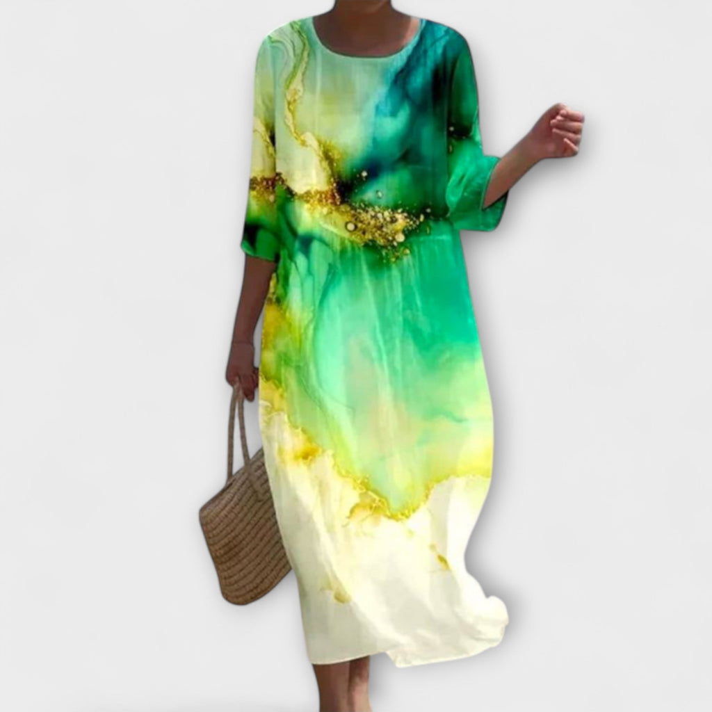 Chloe - Stylish Floral Maxi Dress - Novaesta