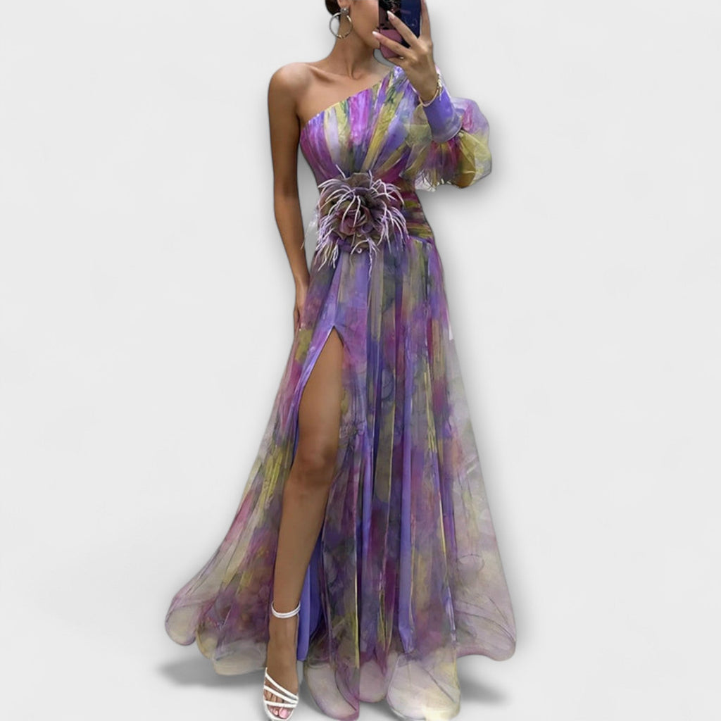 Mandy | Asymmetric Amelie Maxi Dress - Novaesta