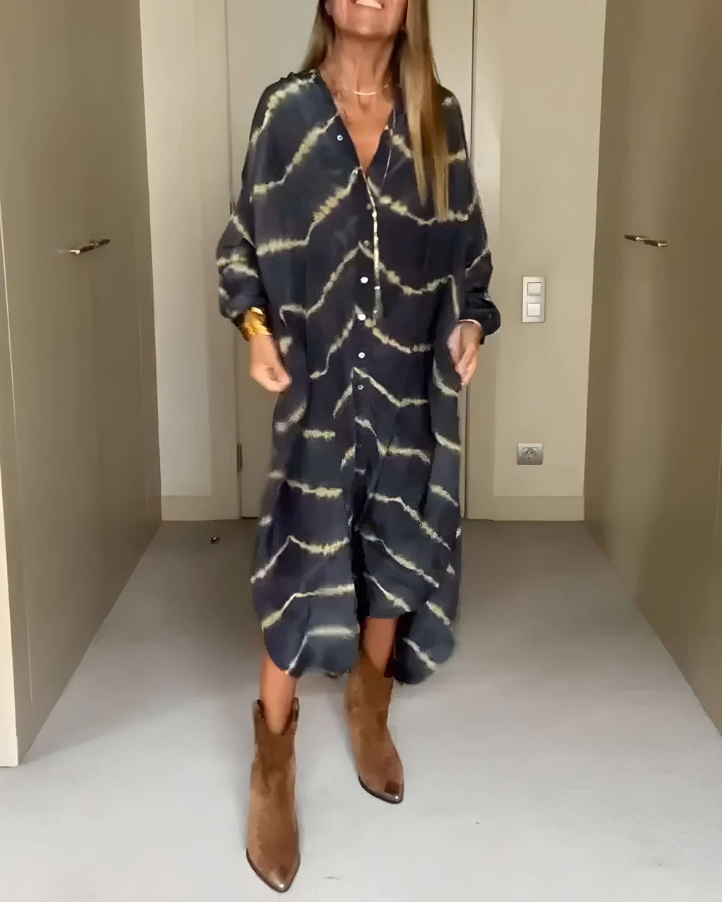 Merry | Striped Bohemian Maxi Dress - Novaesta