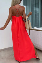 Myriam | Maxi Dress Solid Backless with Straps