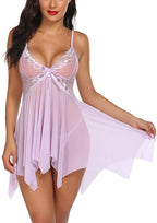 Monica – Lace Babydoll & G-String Set
