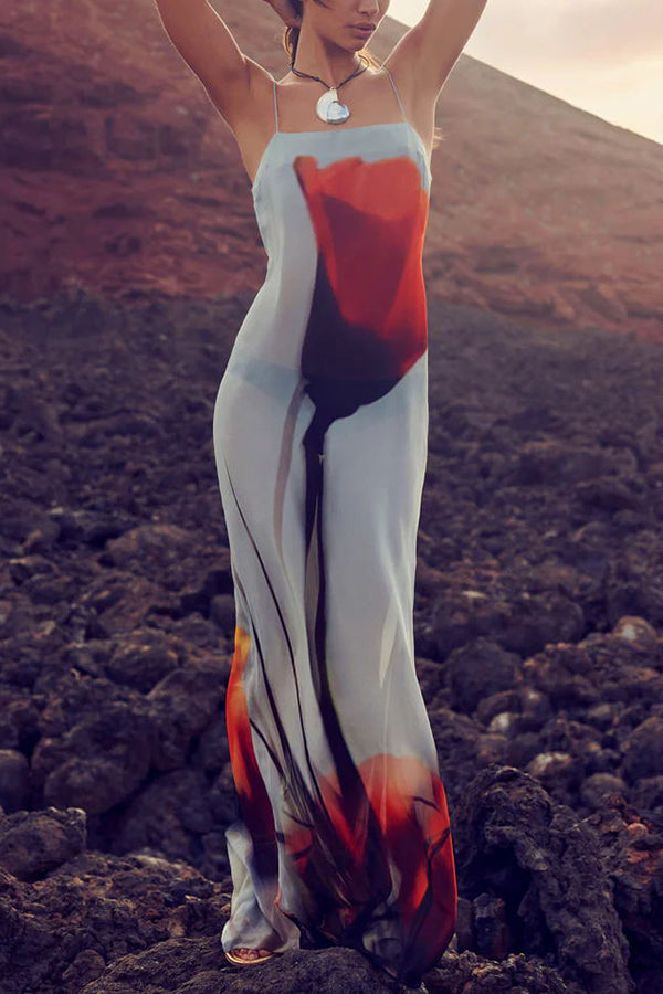 Lilou | Abstract Tulip Maxi Dress - Novaesta