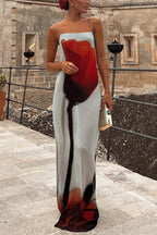 Lilou | Abstract Tulip Maxi Dress