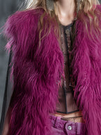 Plum Luxe | Faux fur vest
