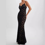 Noa | Cut-Out Black Lace Dress