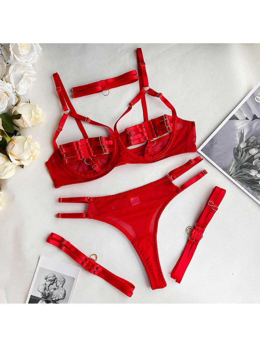 Amanda | 4-Piece Lingerie Set - Novaesta