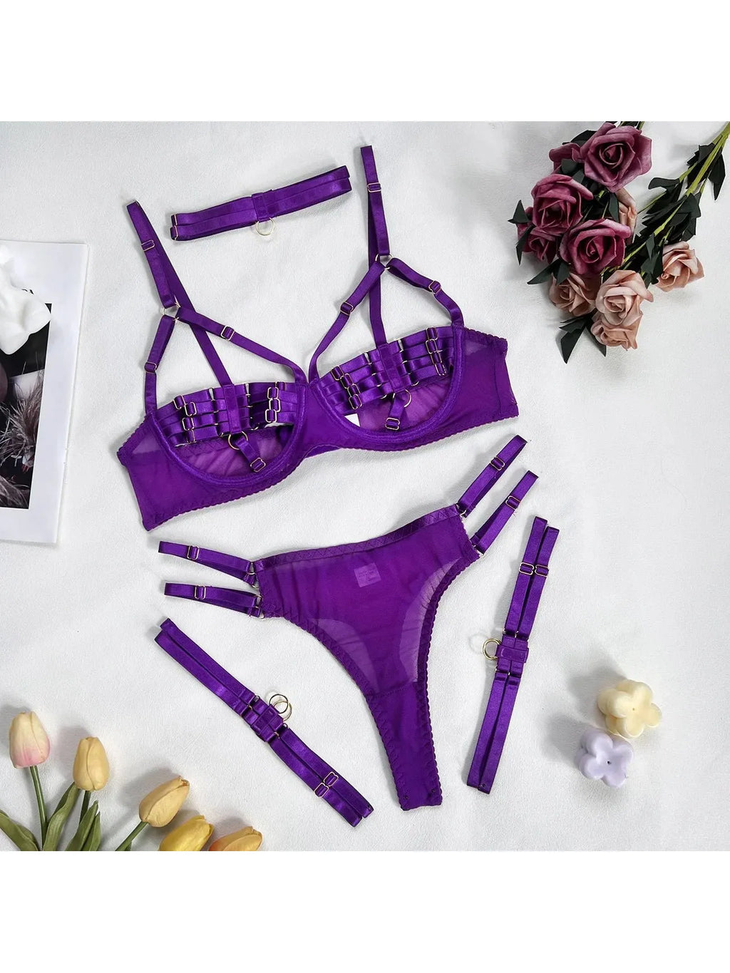 Amanda | 4-Piece Lingerie Set - Novaesta