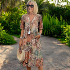 Audrey - Bohemian Printed Dress