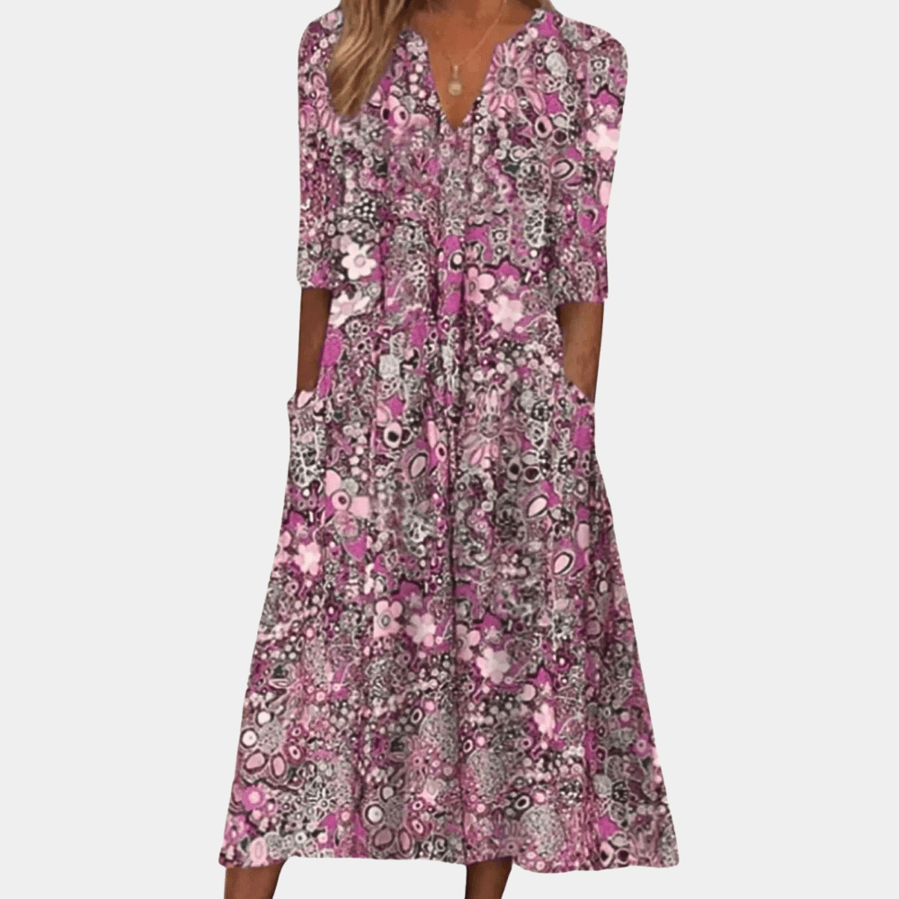 Lucy - Stylish Floral Dress - Novaesta