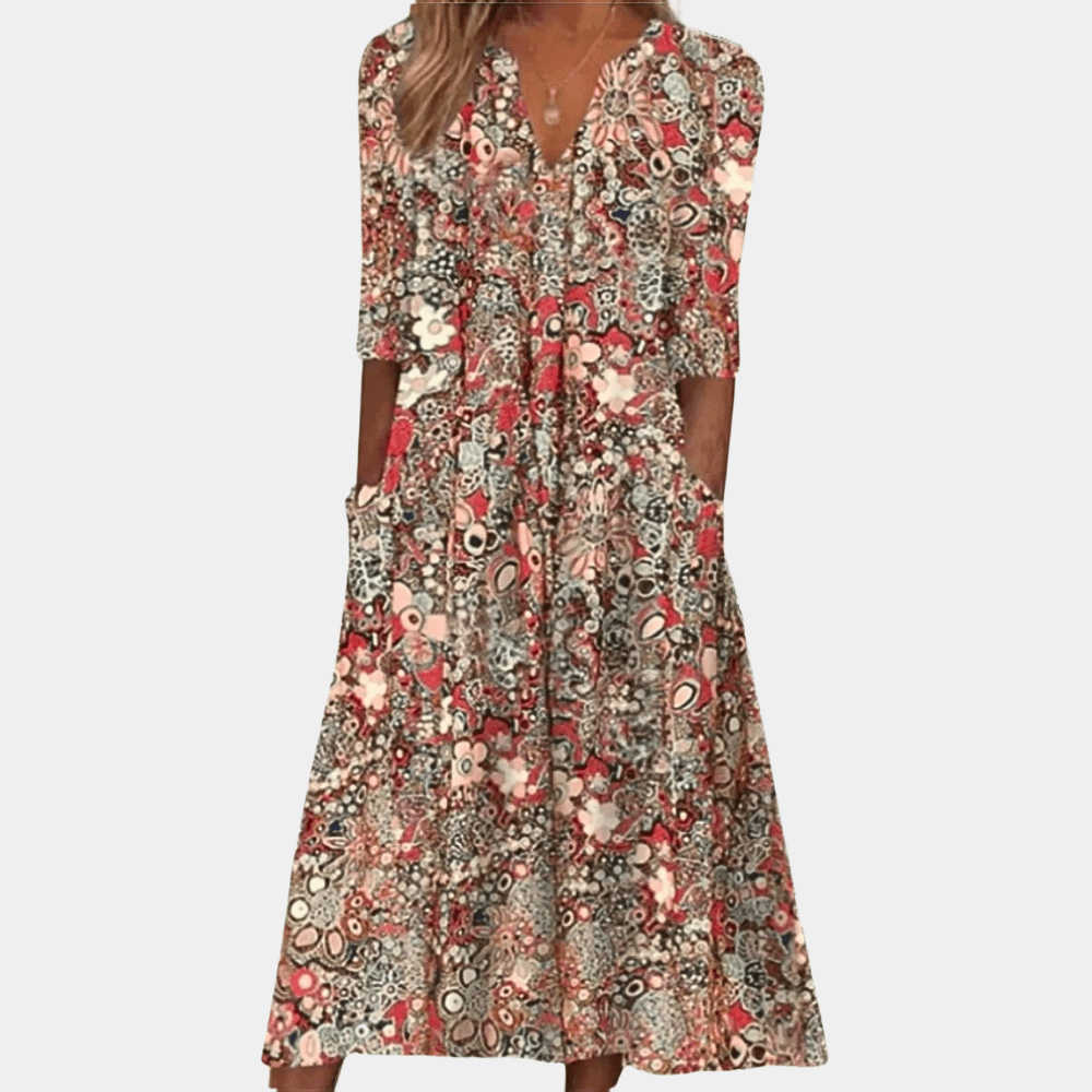 Lucy - Stylish Floral Dress - Novaesta