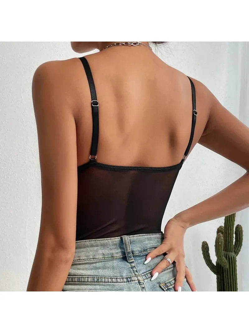 Celine | Embroidered Corset Bodysuit - Novaesta