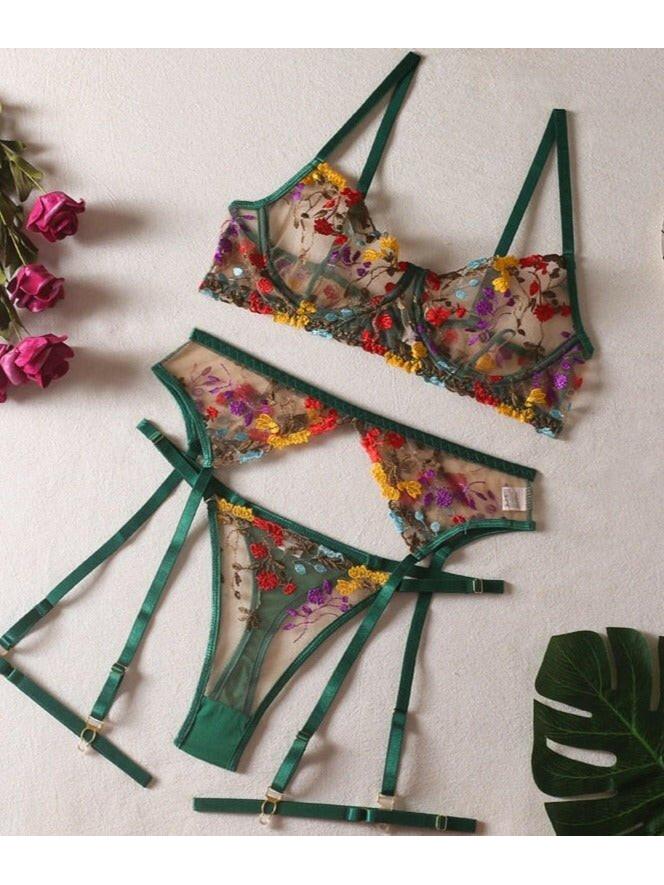 Daisy | 3-Piece French Lingerie Set - Novaesta