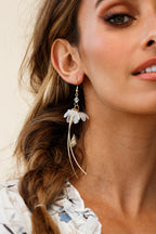 Willah White Cascading Pearl Earrings