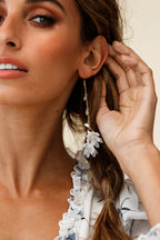 Willah White Cascading Pearl Earrings