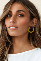 Geometric Yellow Mozambique Earrings