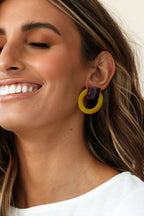 Geometric Yellow Mozambique Earrings