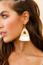 Natural Koko Woven Straw Earrings