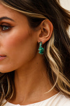 Jasmine Raw Jade Stone Earrings