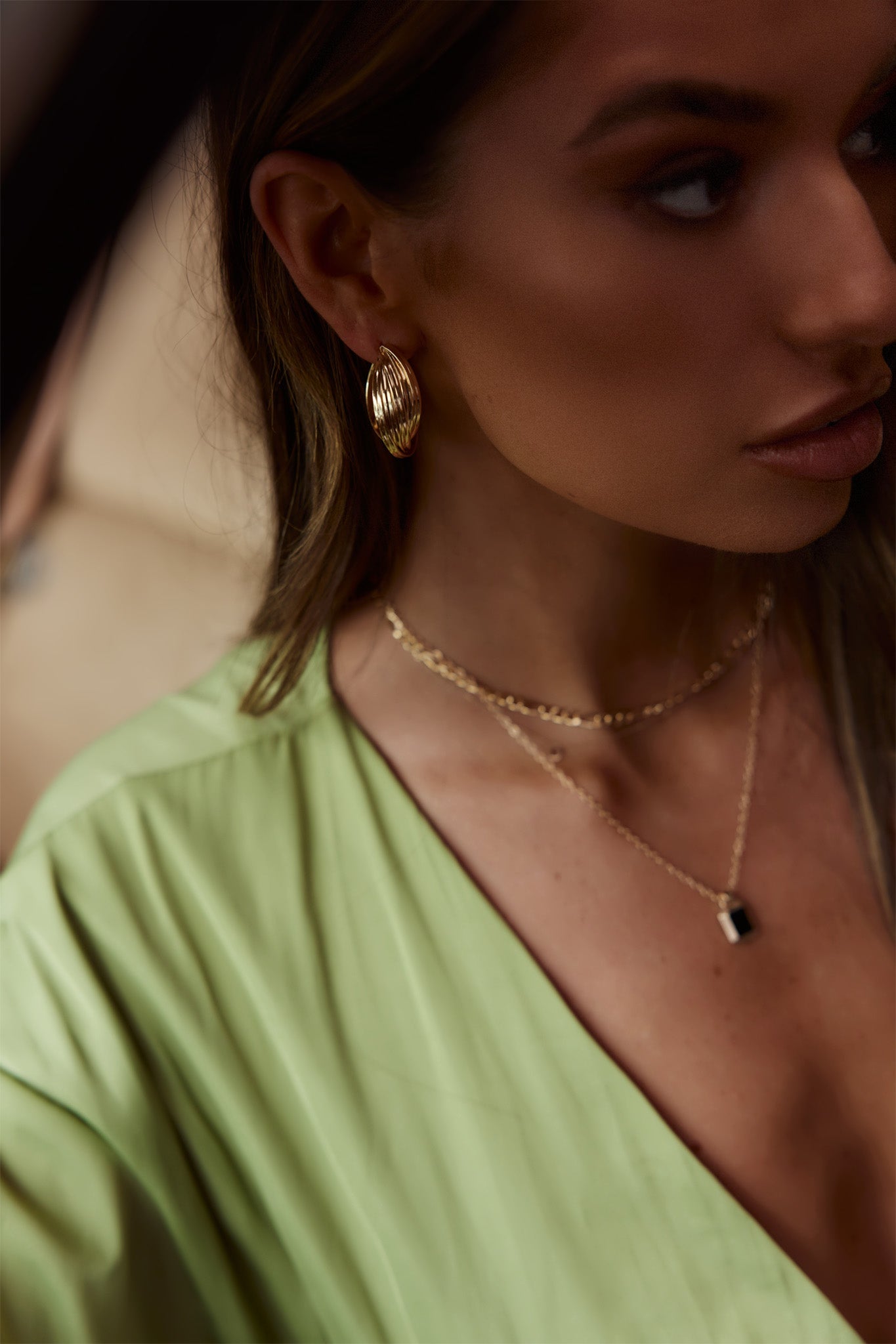 Celia Gold Hoop Earrings
