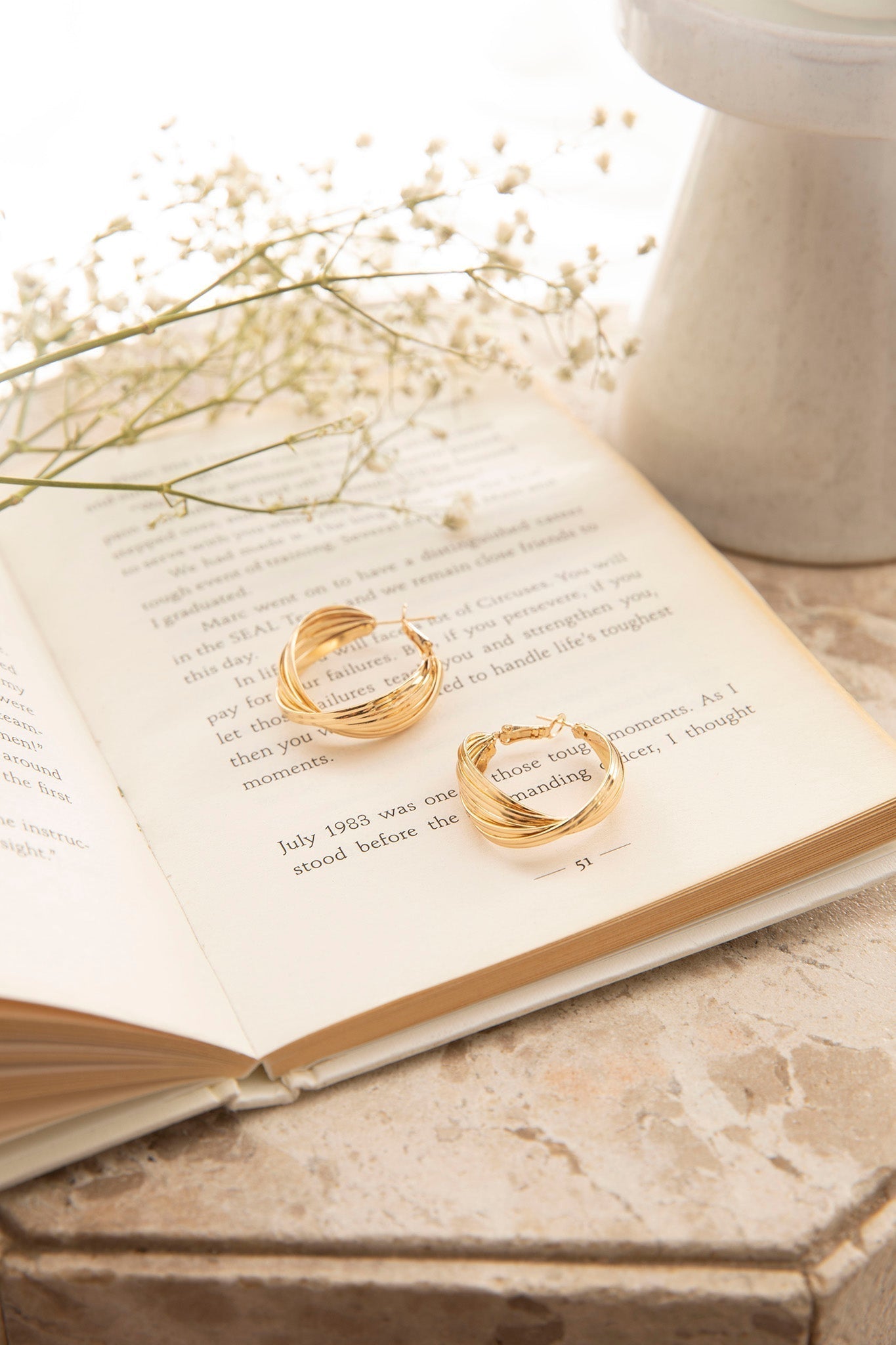Celia Gold Hoop Earrings