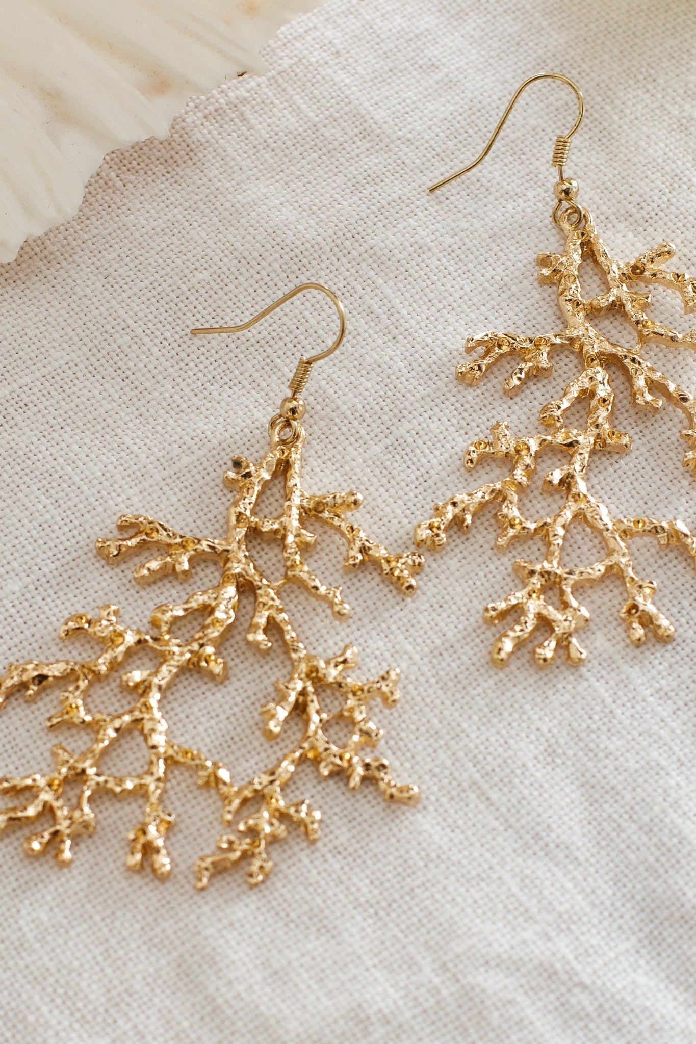 Orli Design Coral Gold Earrings