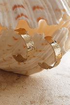 Textured Gold Shari Hoop Earrings