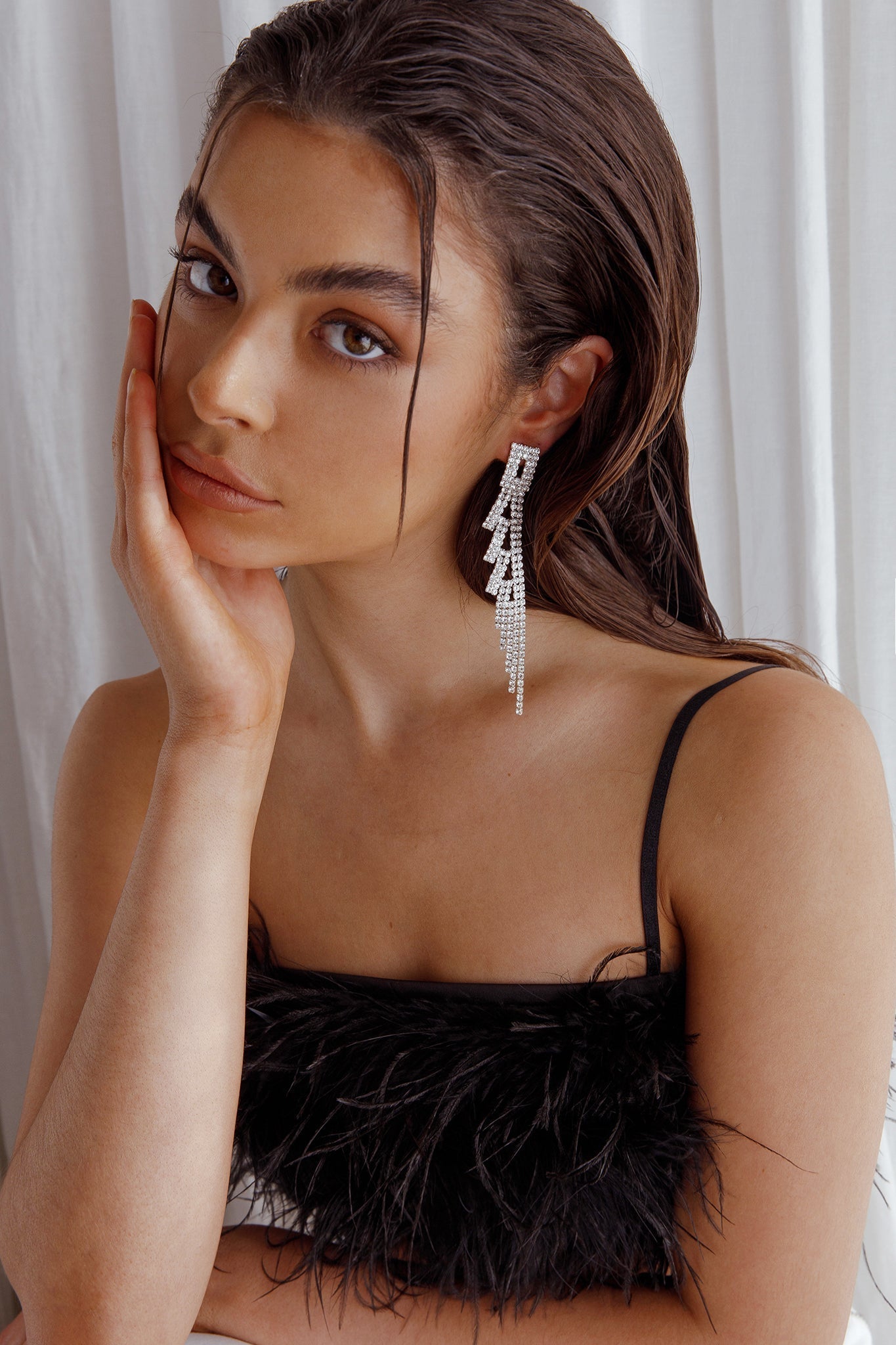 Darma Diamond Silver Earrings
