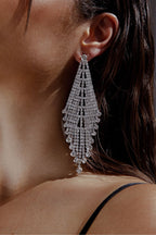 Rani Silver Diamond Fringe Earrings