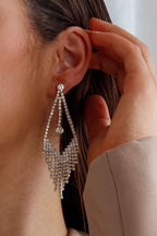 Victoria Fringe Earrings with Diamante Gold