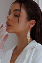 Alessandra Diamante Gold Fringe Earrings