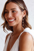 Gaia Pearl Drop Earrings in Gold