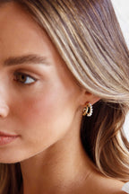 Charis Double Hoop Earrings in Gold