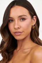 Tilly Gold Geometric Huggie Earrings